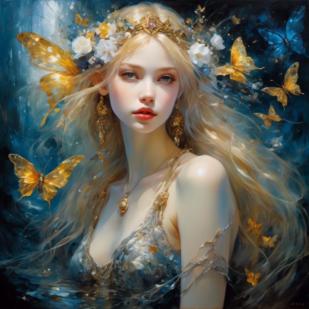 Pretty Fairy by Magic Lake in Hyperreal Style
