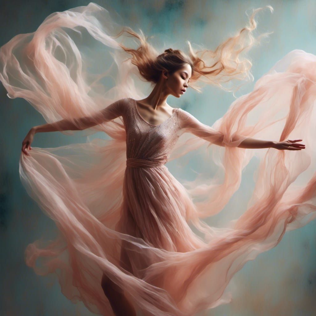 Ethereal Dancer in Dreamlike Pastel Portrait