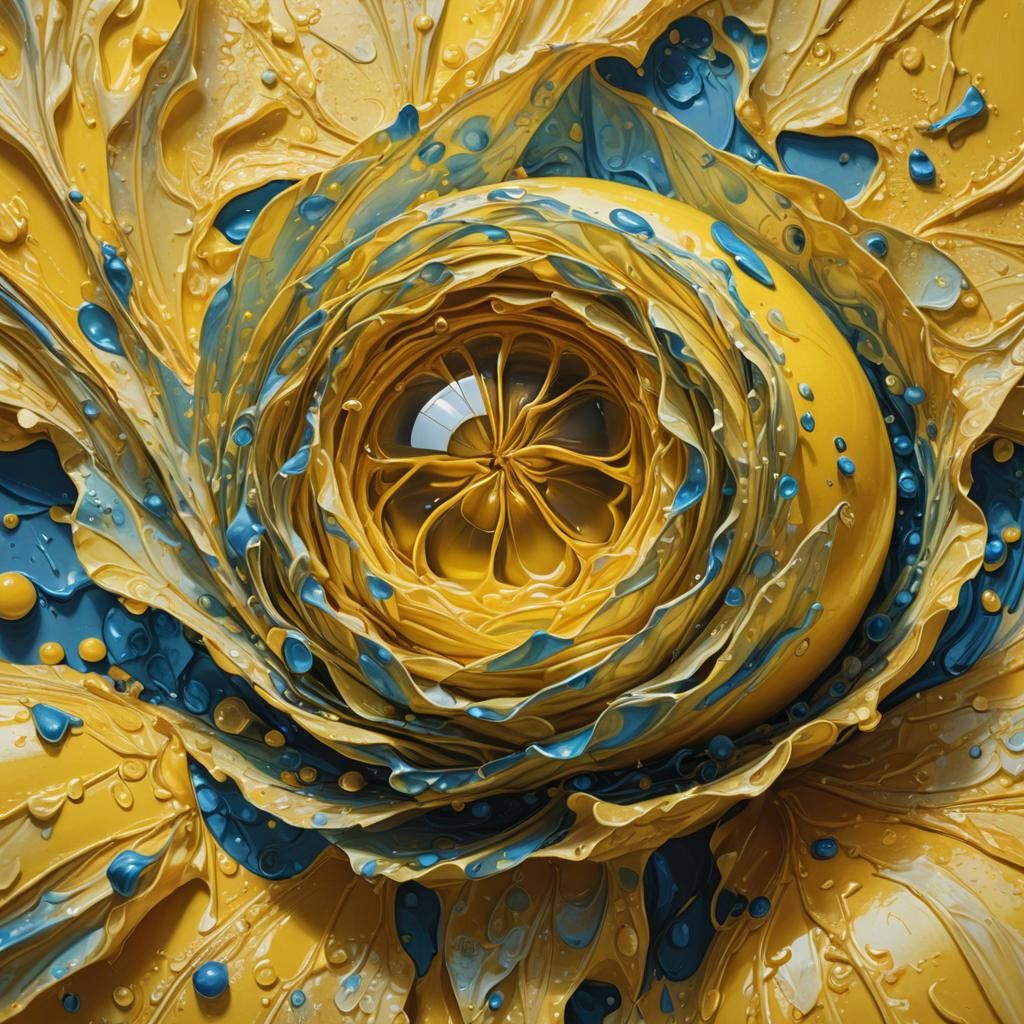 Yellow Fabrics Flowing in Lemon Drop: Concept Art