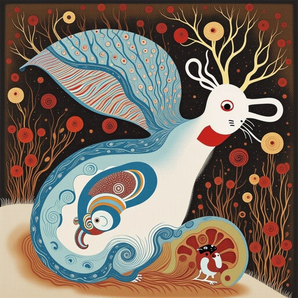 Abstract Martian Swirls and Cicada Song