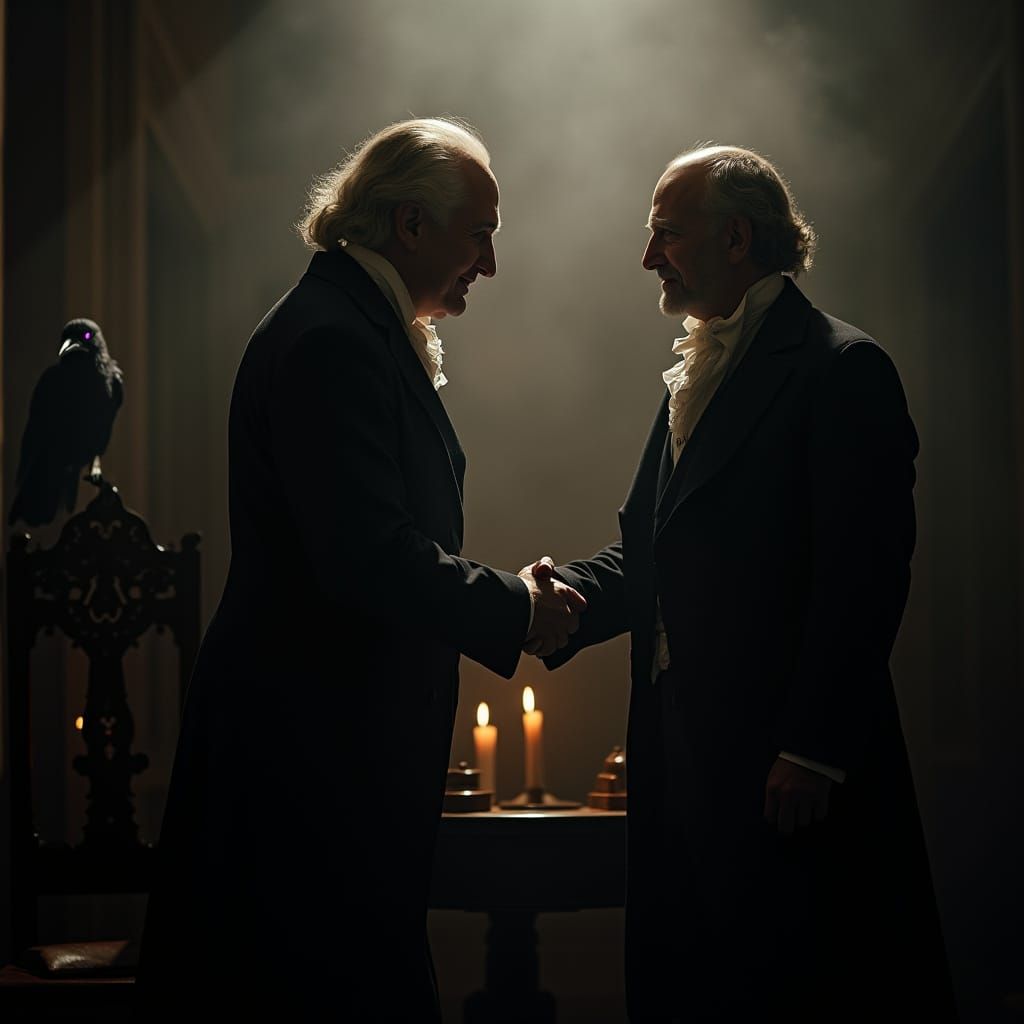 Corrupt Politicians in a Smoky Room, a Crow Watches with Pie...