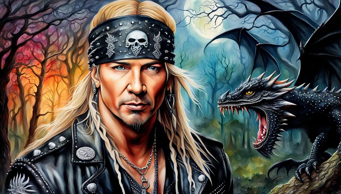 Rock Singer Portrait in Gothic Fantasy Style