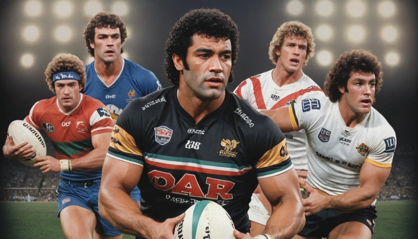 1980s NRL Rugby League Glam Rock Style