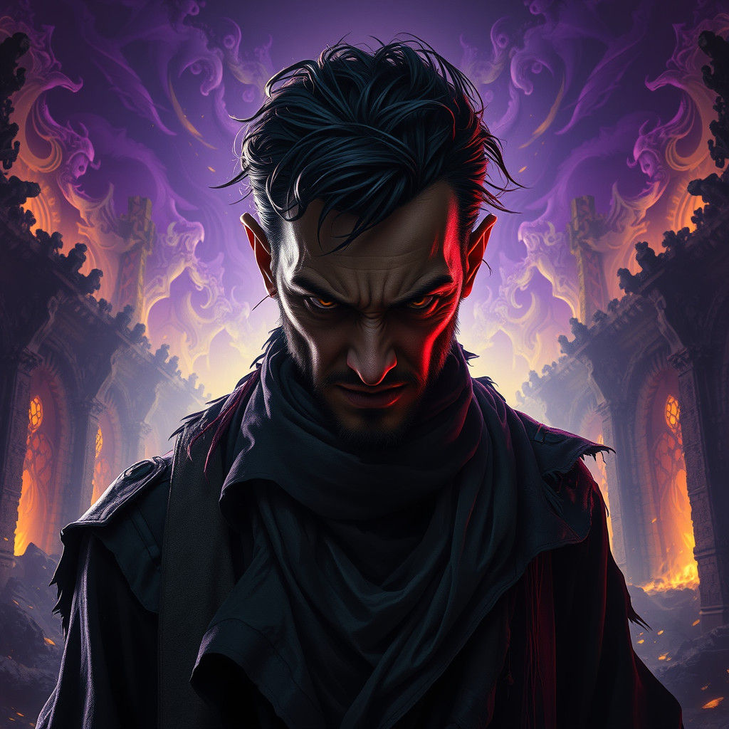 Envy in Art Nouveau Dark Fantasy Style