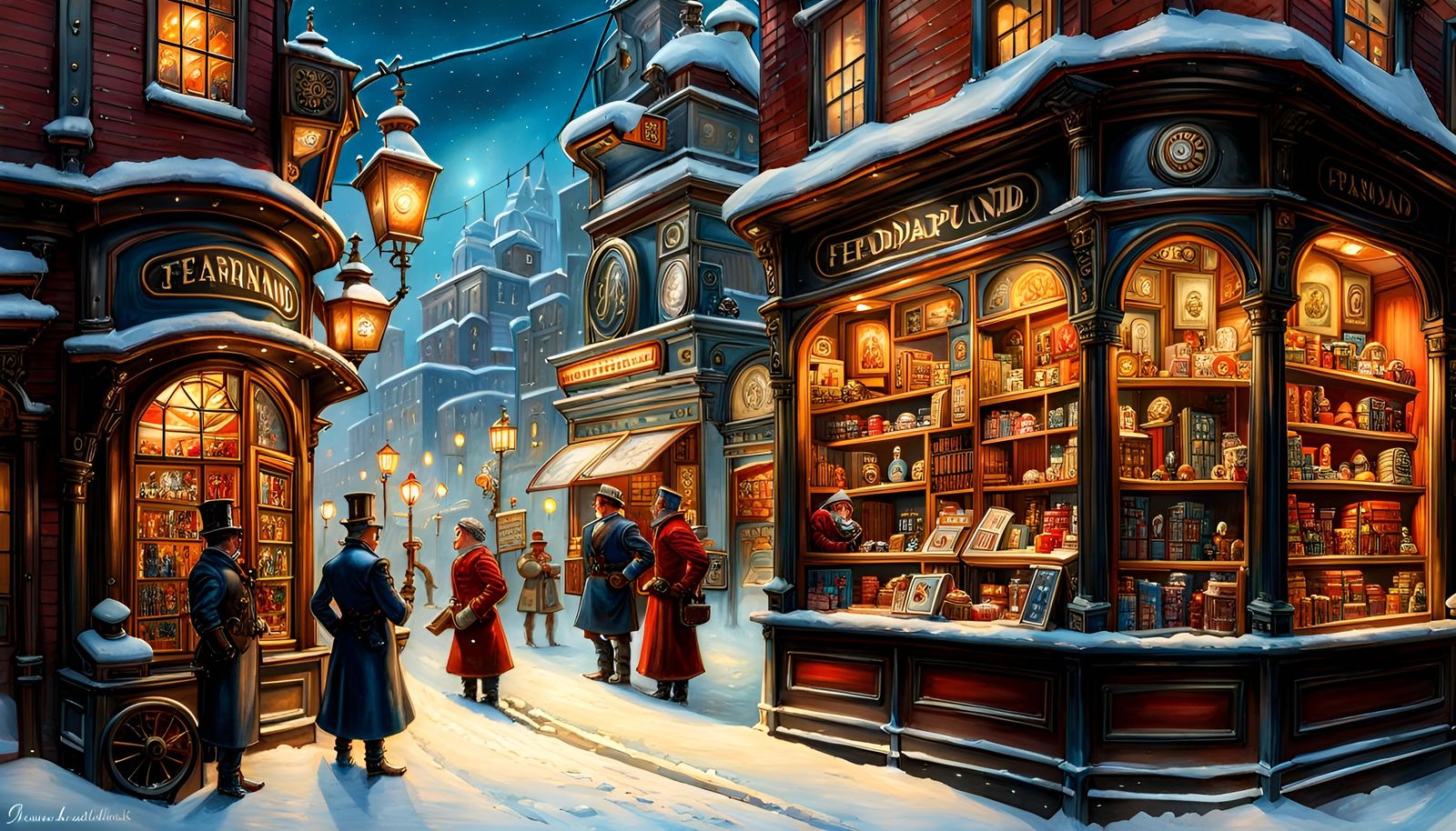 Steampunk Winter Toy Store Display