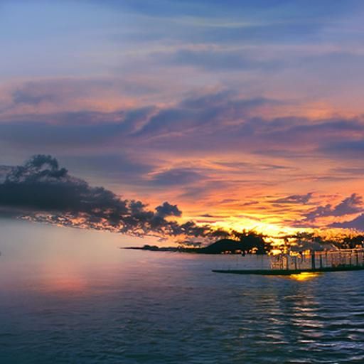 Sunset over the bay
