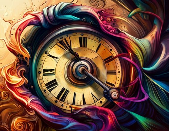 Graffiti Art Time Keeper Clock in Splash Art Style