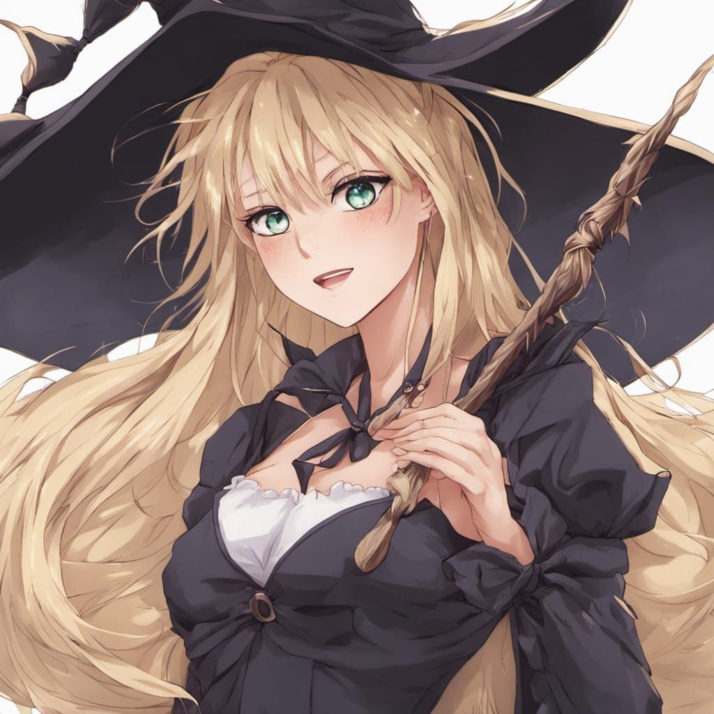 Blonde Witch Anime Style