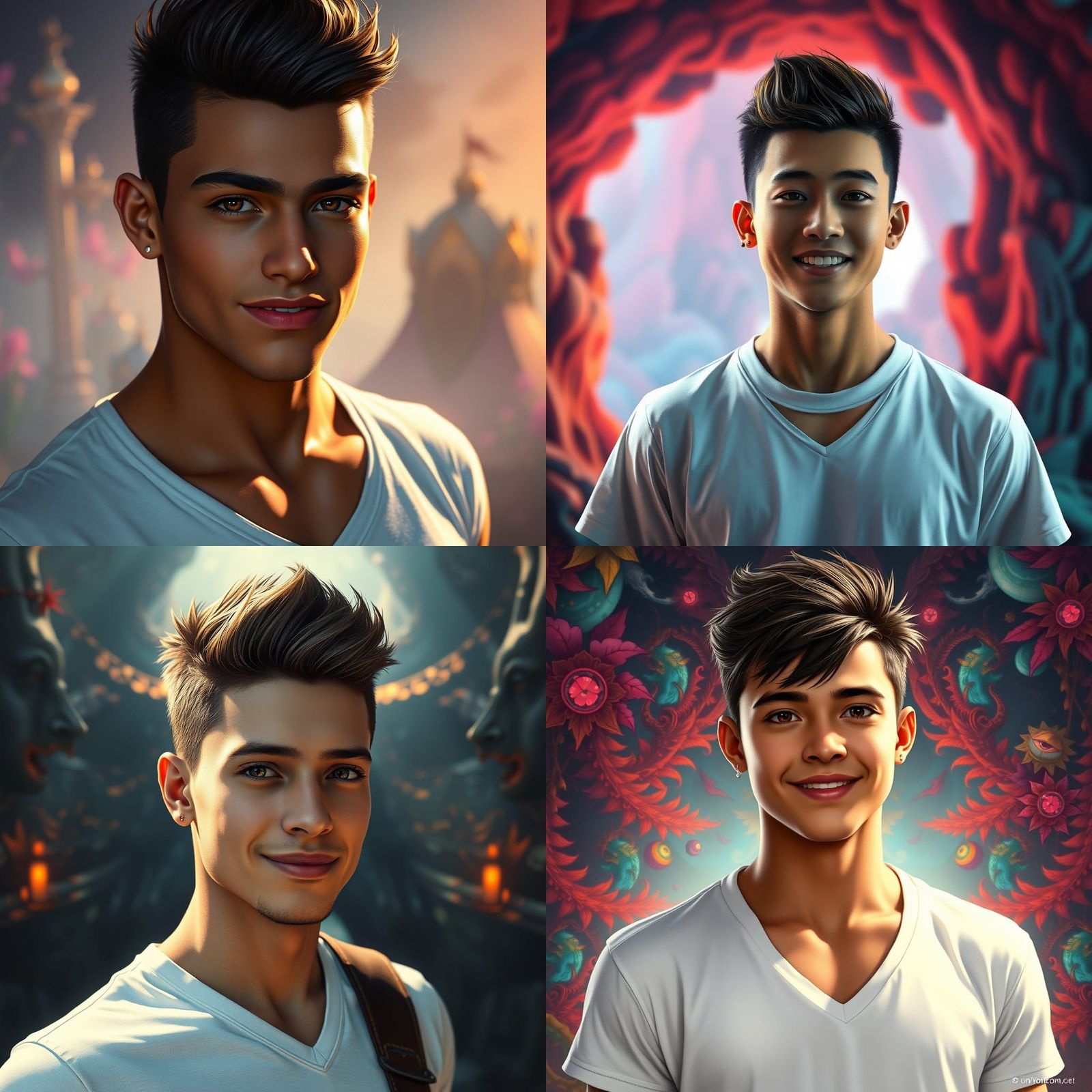 Young Man with Faux Hawk, Fantasy Concept Art