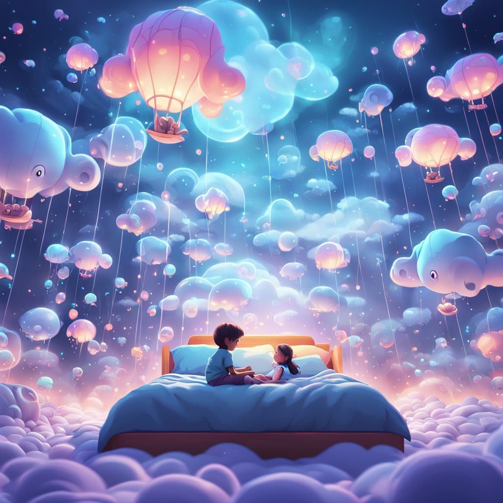 Dreamcore Scene: Child's Animated Dream World