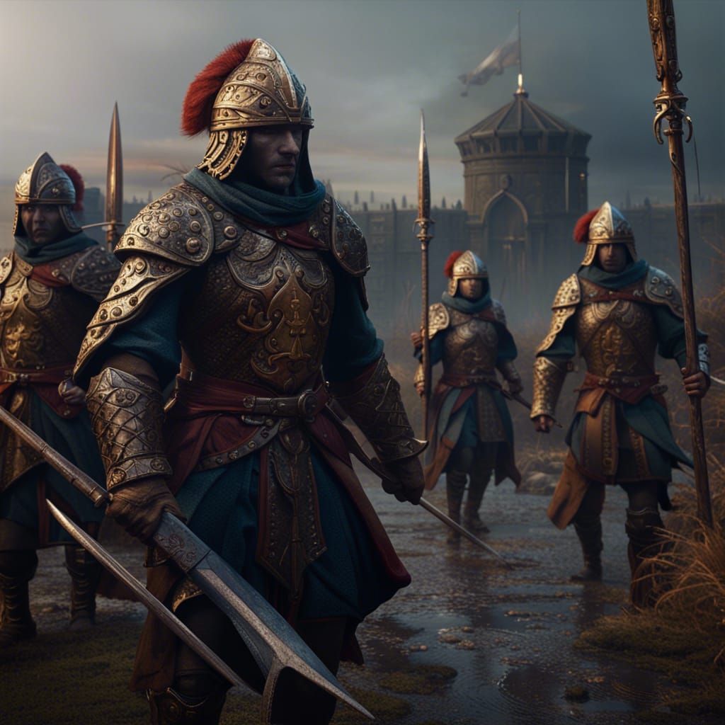 Georgian Warriors in Detailed Matte Painting