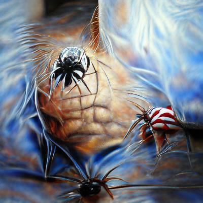 Arachnophobic Spider in Hyperrealistic Concept Art