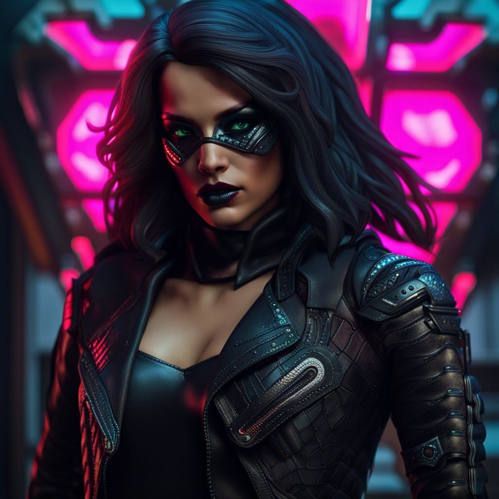 Supermodel Assassin in Dystopian Gothic Fashion