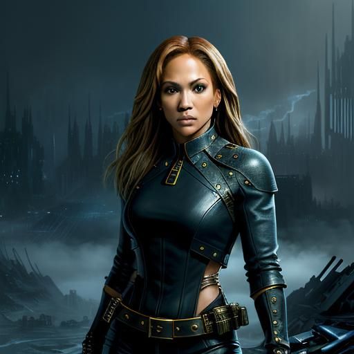 Dystopian Fantasy Portrait in Leather