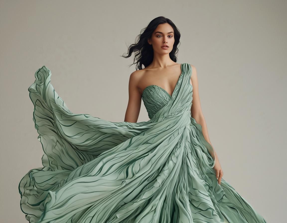 High-Fashion Portrait with Anatomical Clothing