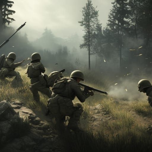 World War II 3D Game Cinematic Graphics