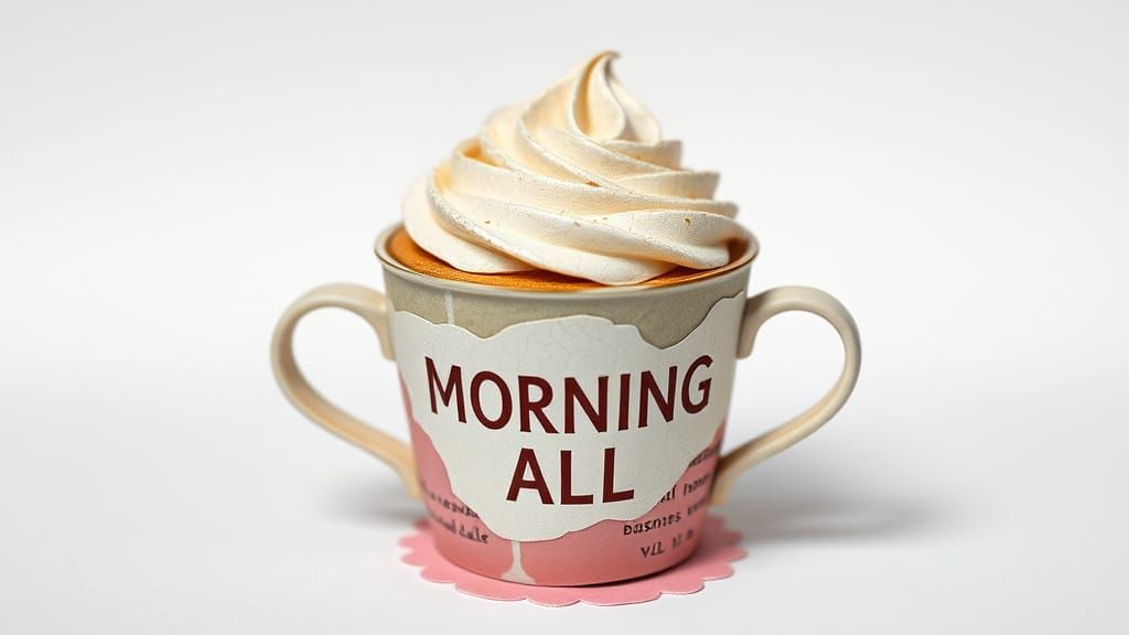 Delicate Paper Collage Cupcake with Quilling Details