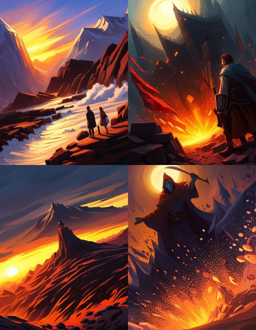 Dramatic Landscape in Romanticism Style