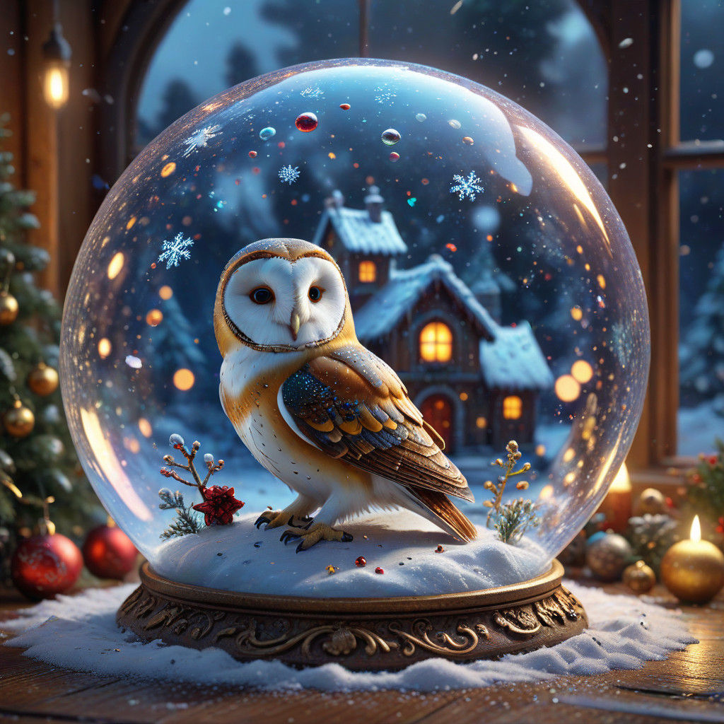 A beautiful Christmas bubble.