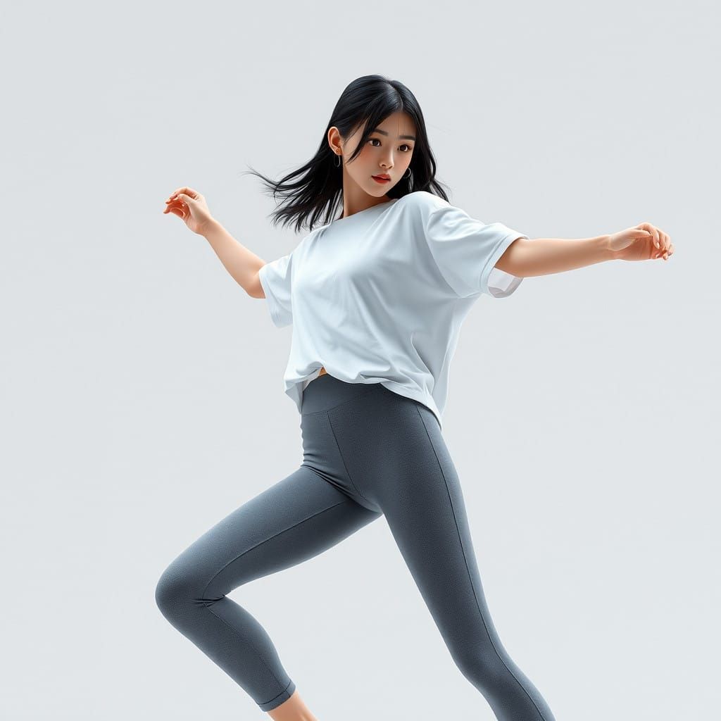 Korean Teenager in Hyper-Realistic 3D Anime Style