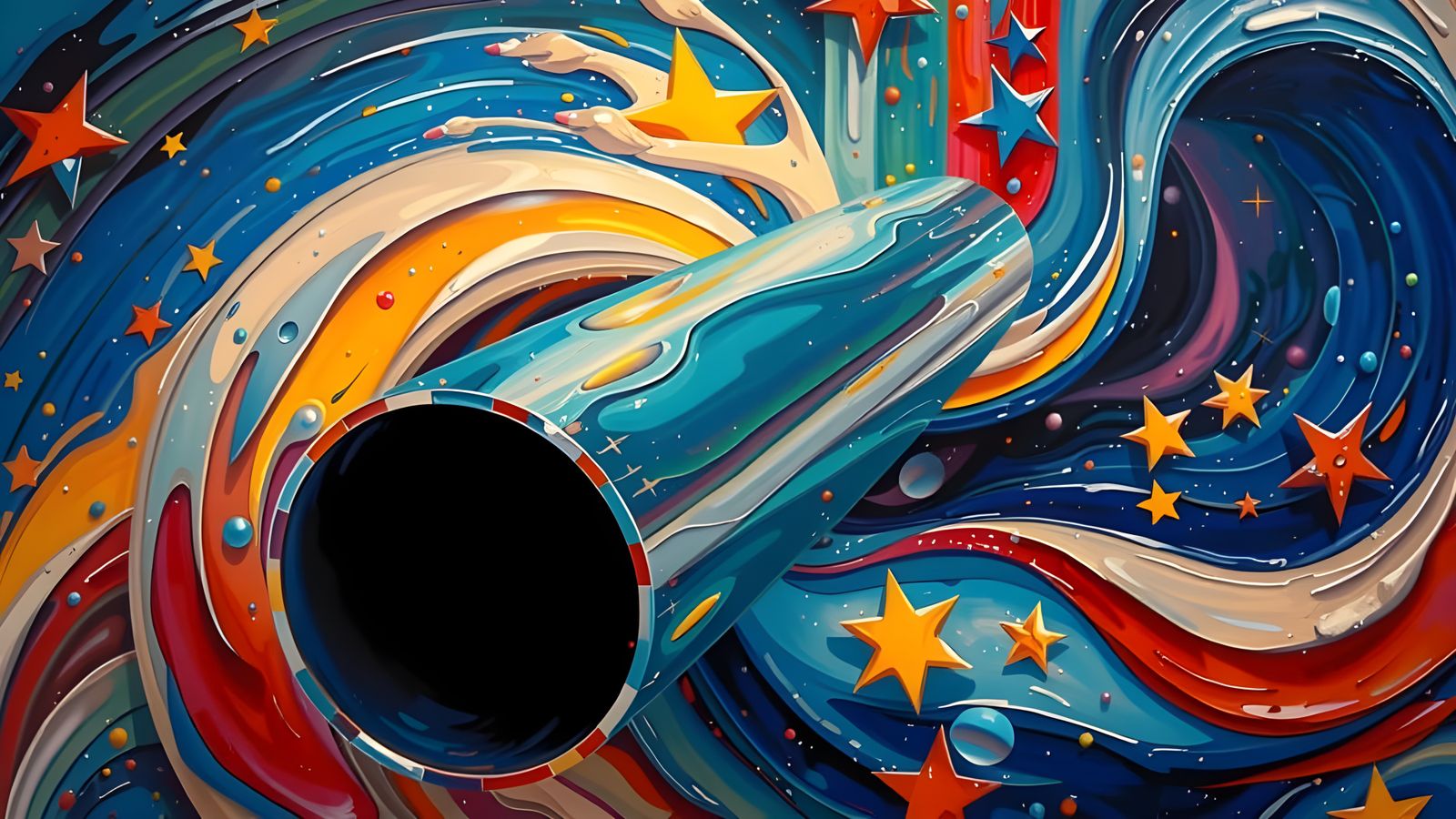 Vibrant, Glowing, Superluminal Cylinder in Iridescent Plasma...