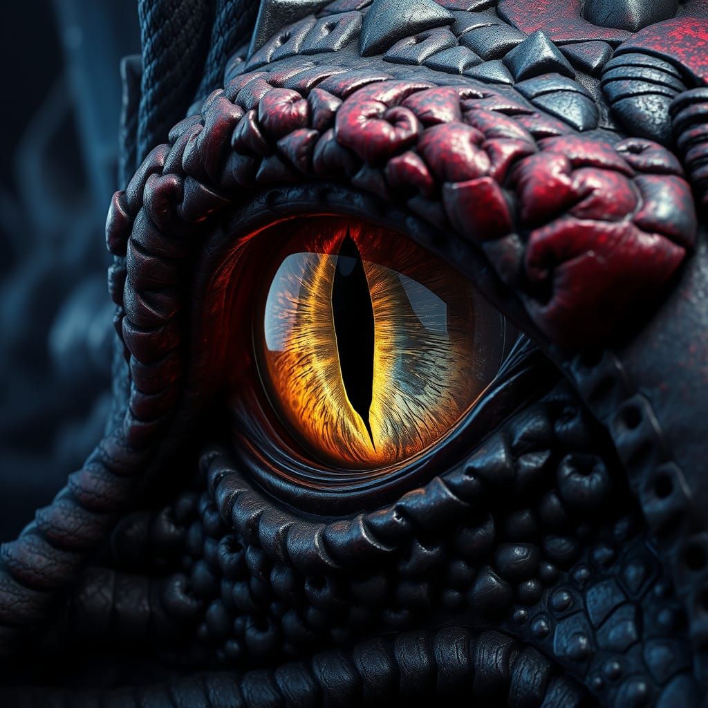 Ancient Dragon's Eye in Rich Fantasy Art