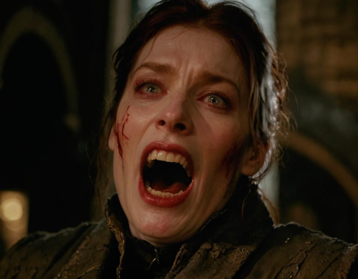 Vampire Portrait in Gothic Horror Style