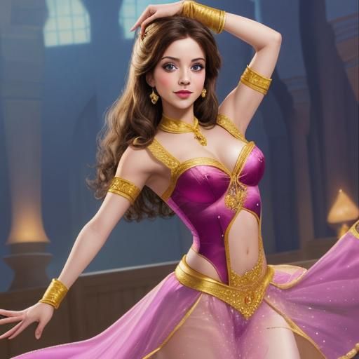 Belle as Arabian Dancer: AI Reimagining
