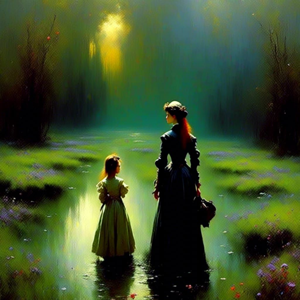 Eerie Forest Horror Scene: A Suspenseful Masterpiece