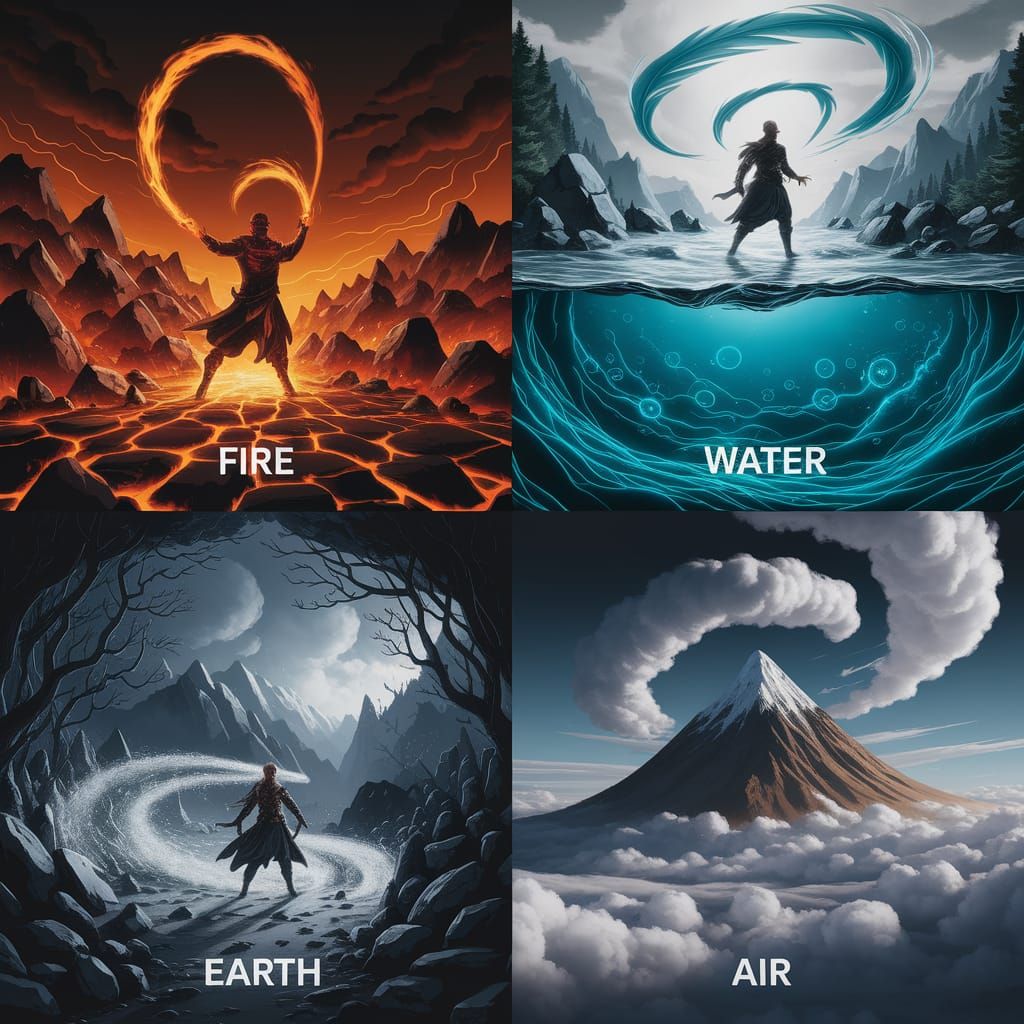 Elemental Magic: Fire, Water, Earth, and Air