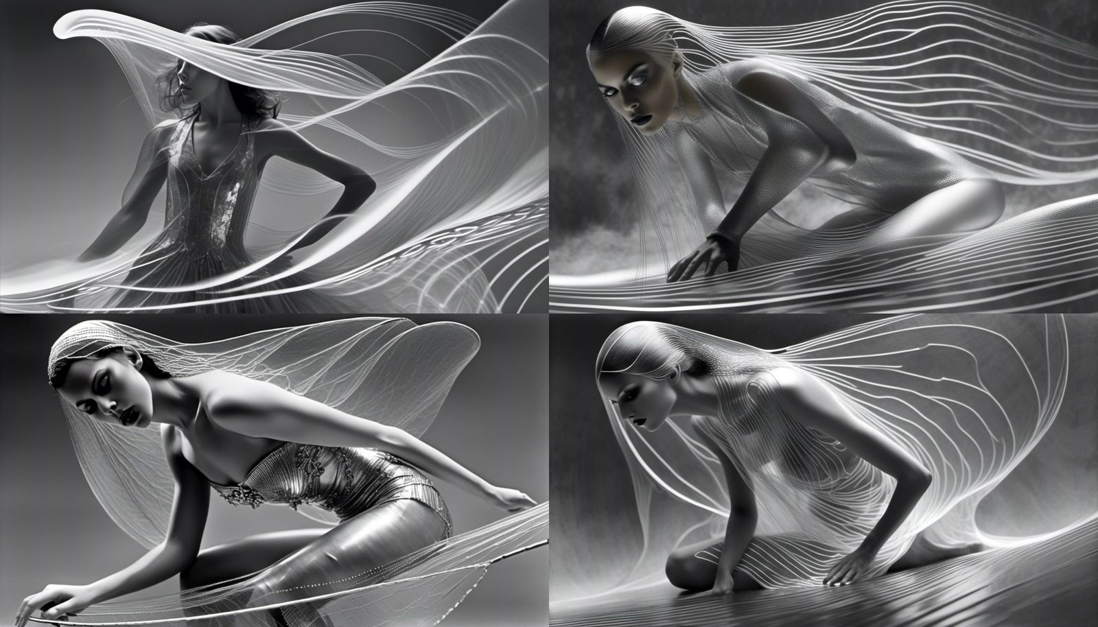 Ethereal Silver Surfer: Chromatic Wave Art