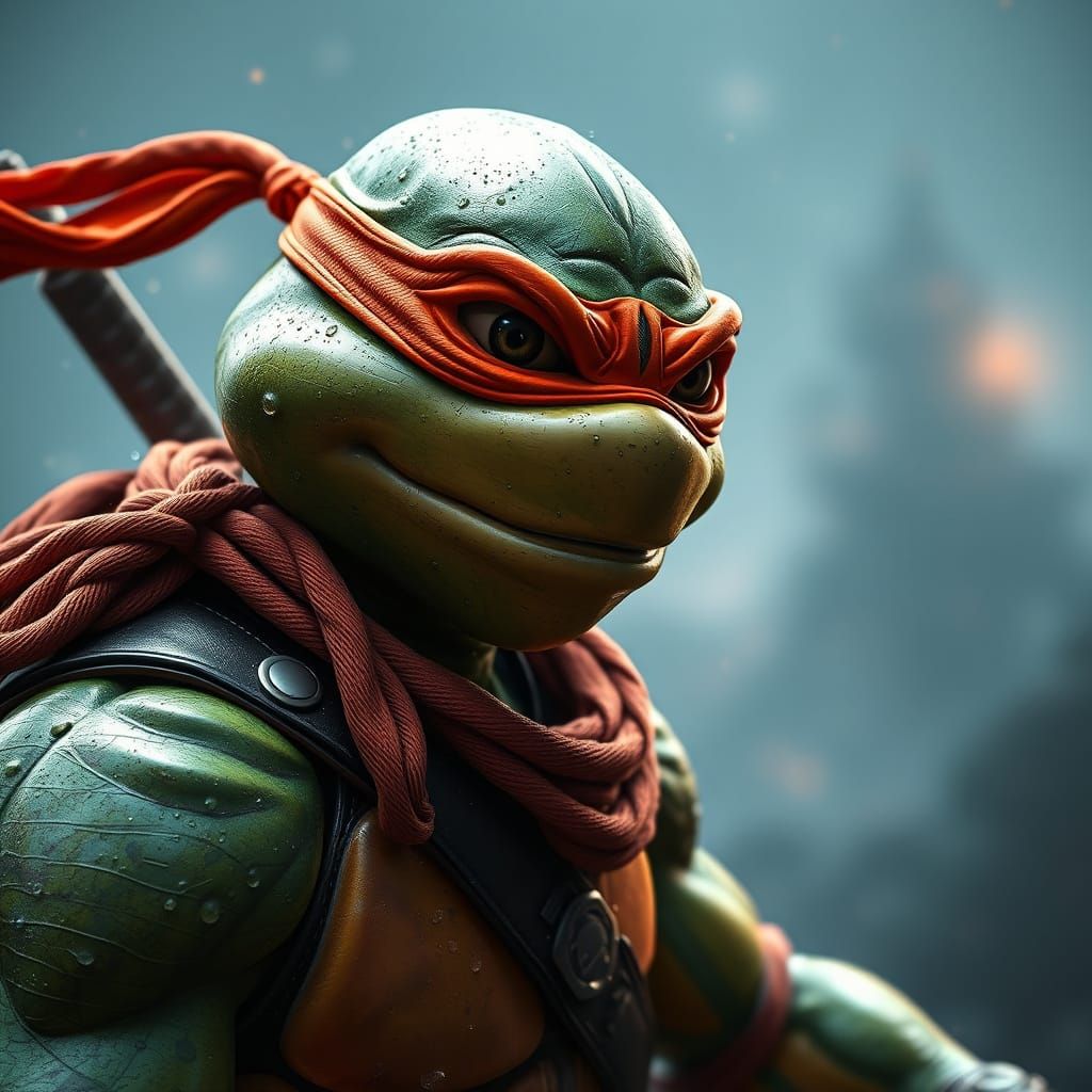 Surreal Ninja Turtle Reveals Fantasy Landscape in Deep Color