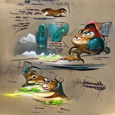 Concept Art of a Werechipmunk Transformation