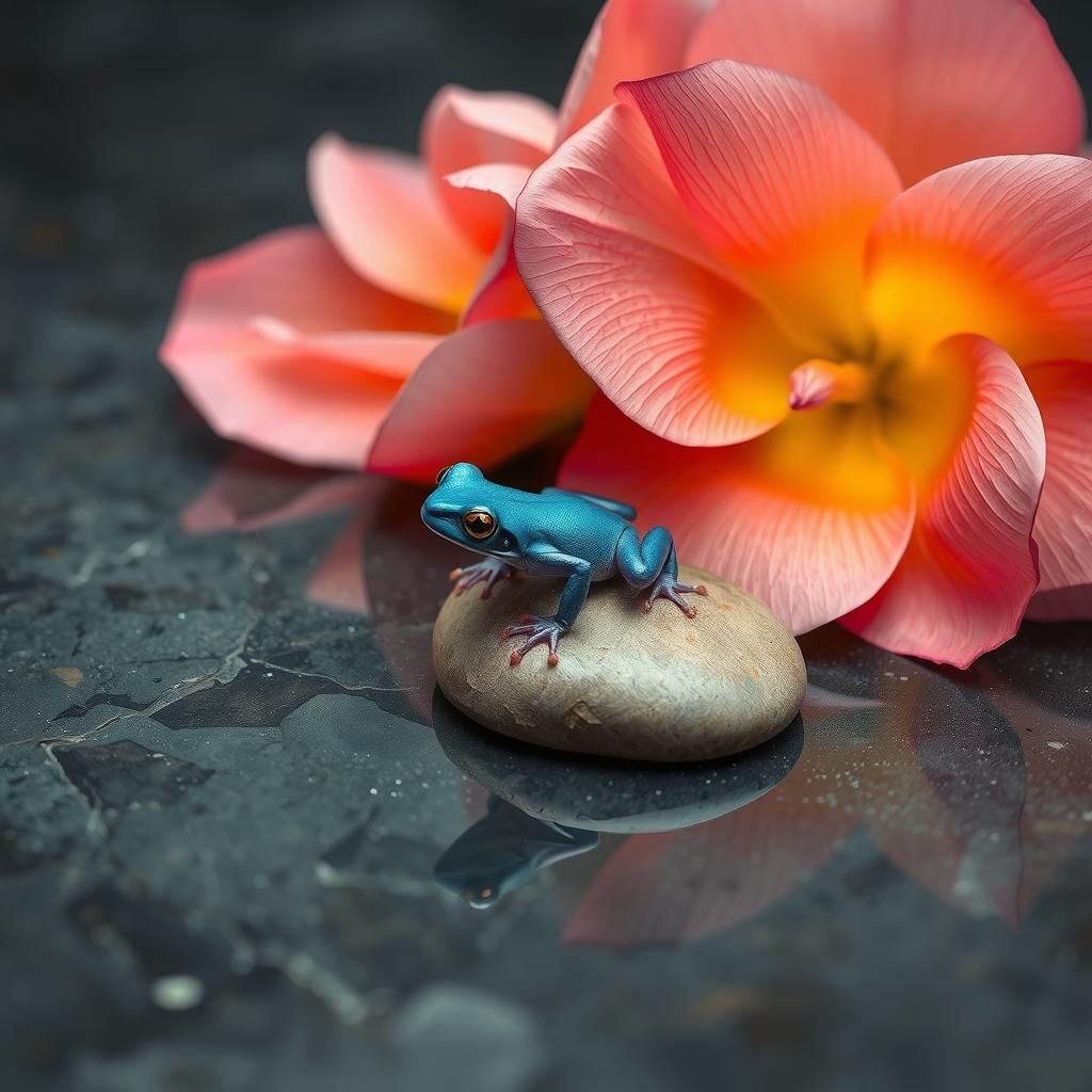 blue poisonous dart frog