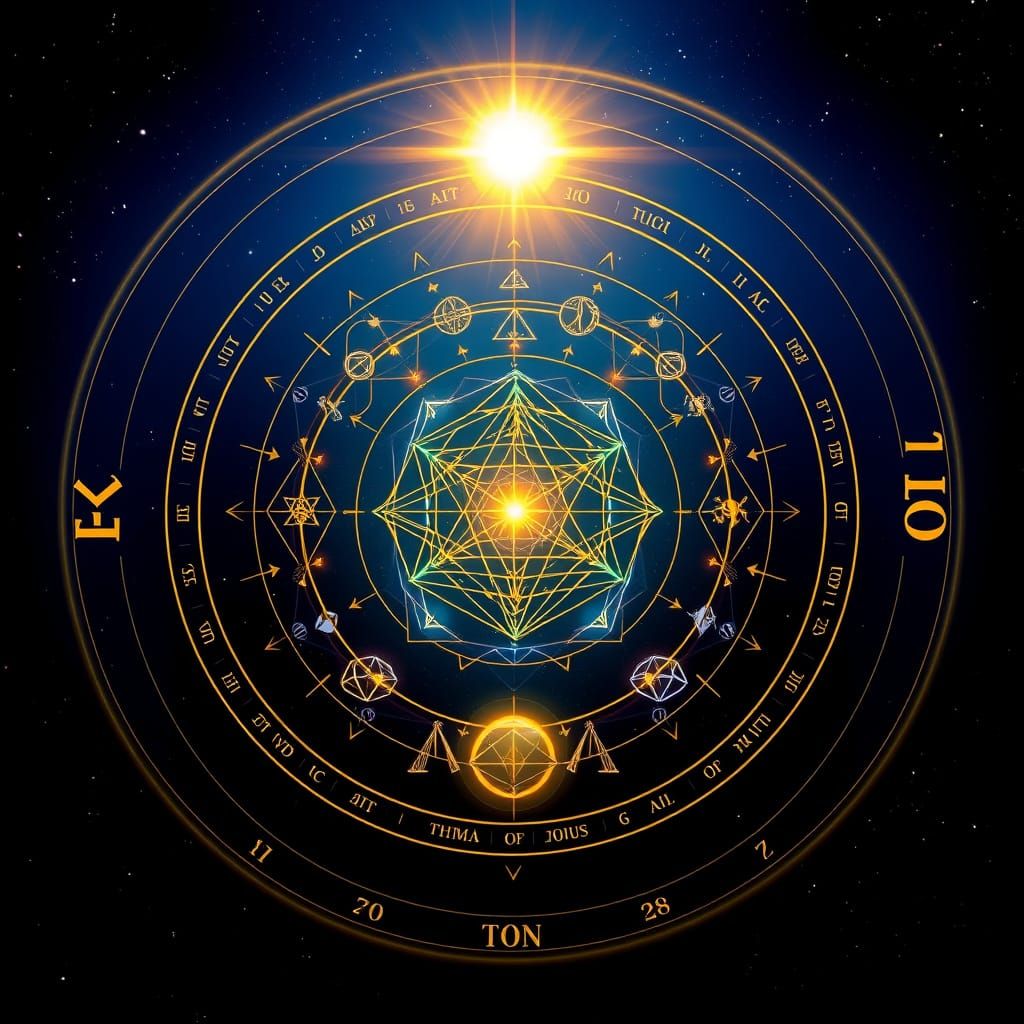 Ethereal Cosmic Artwork Representing Ellania Schöpfung in Go...