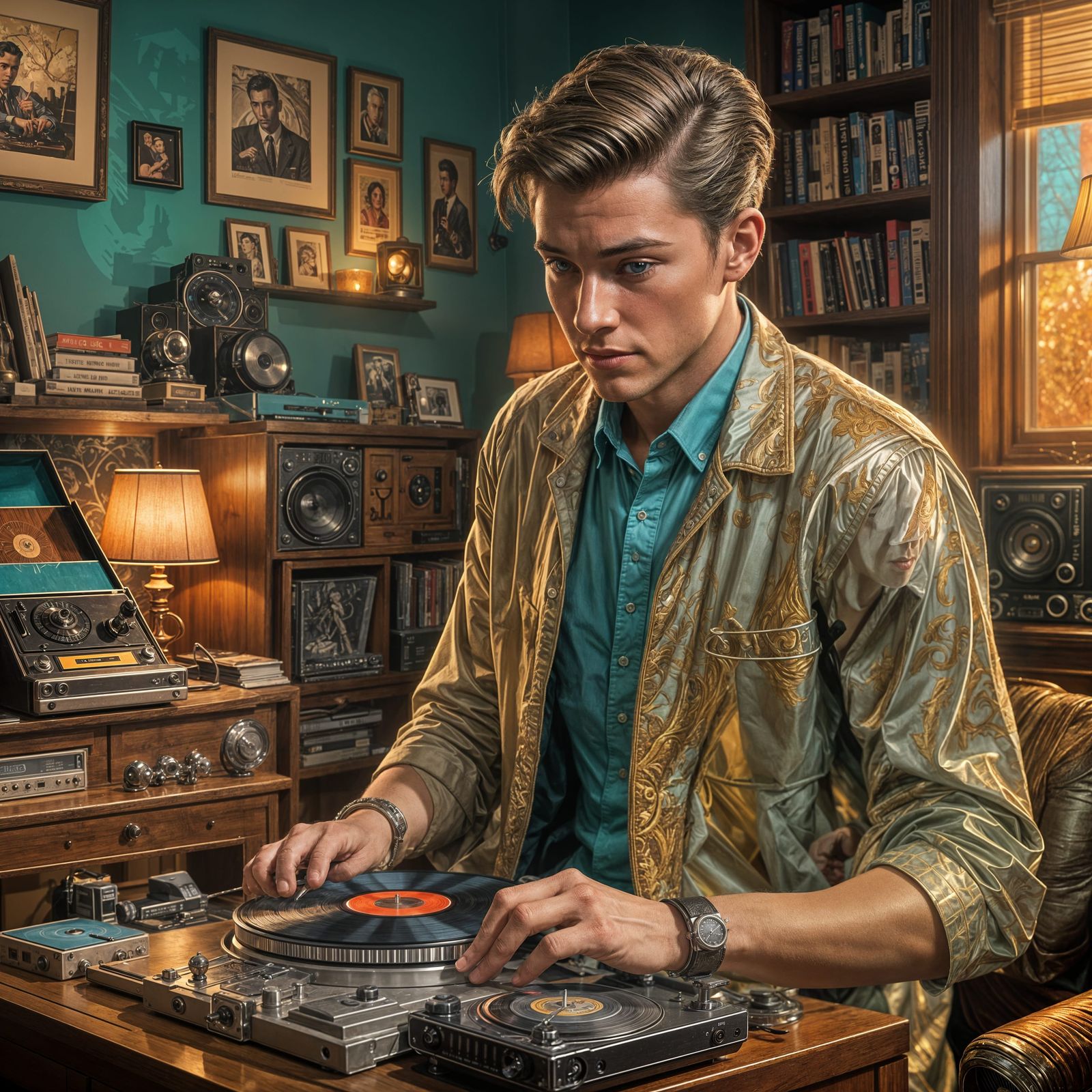 Vintage-Inspired Portrait of a Young Boy in 1950s England