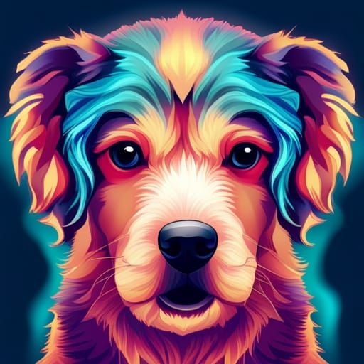 Spooky Puppy in Solarpunk Style