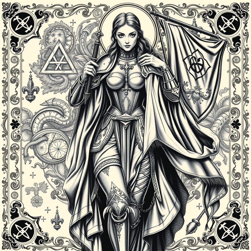 Ethereal Medieval Warrior Goddess in Gothic Armor