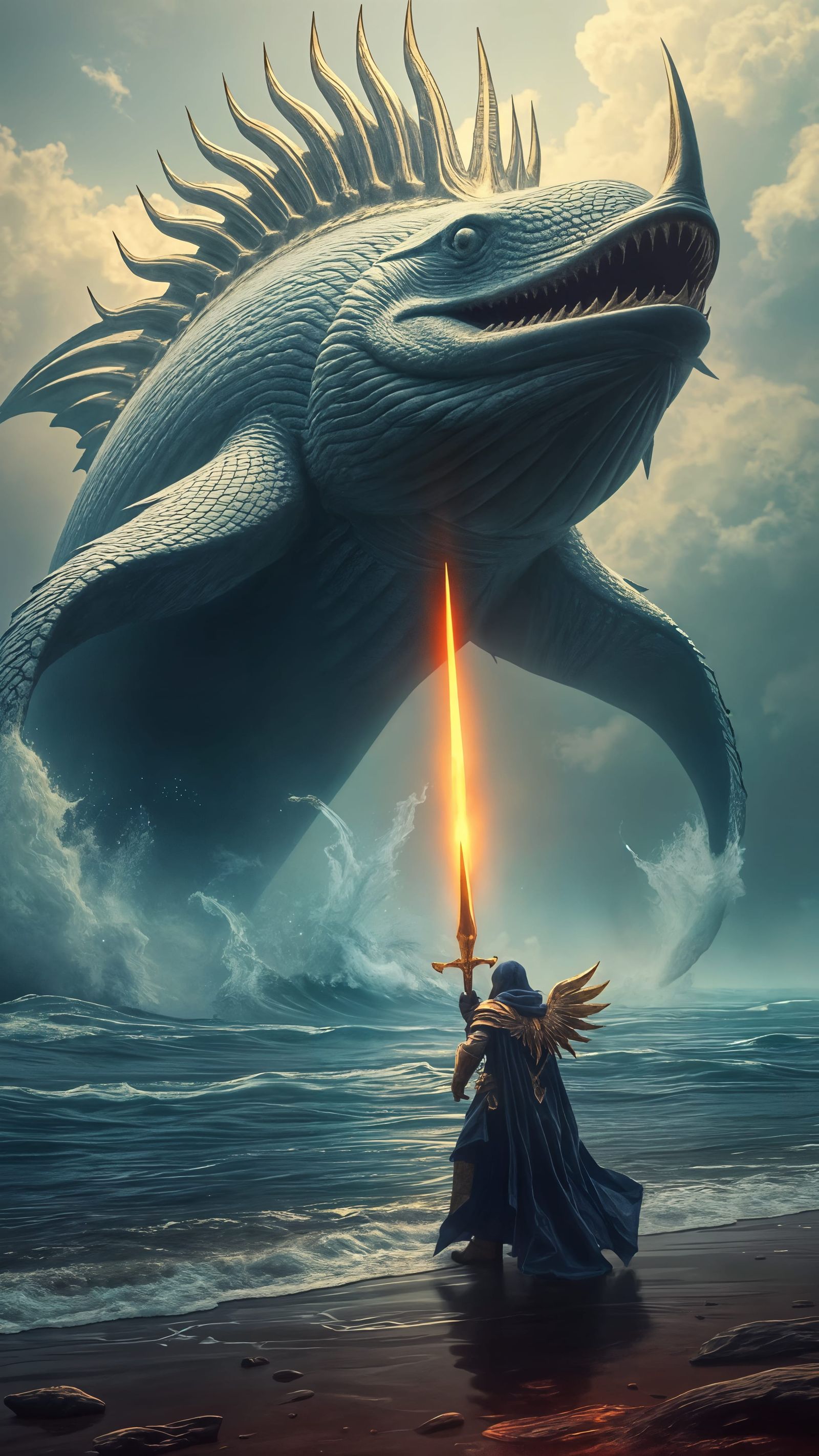 Surreal Leviathan King Battles Hero