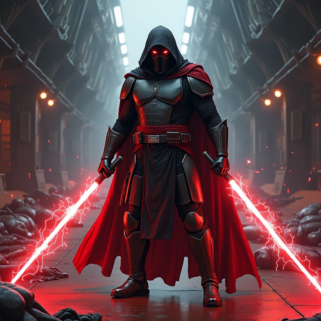 Darth Sith Lord in Spaceship Battle