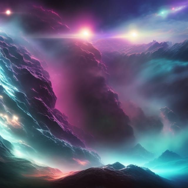 Epic Ringed Planet in Space: Digital Matte Painting