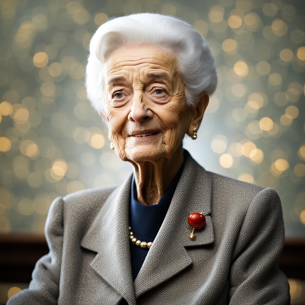 Rita Levi Montalcini: Professional Portrait with Bokeh