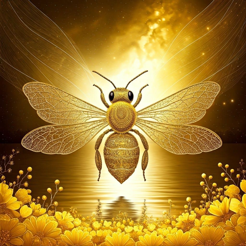 a majestic lace bee