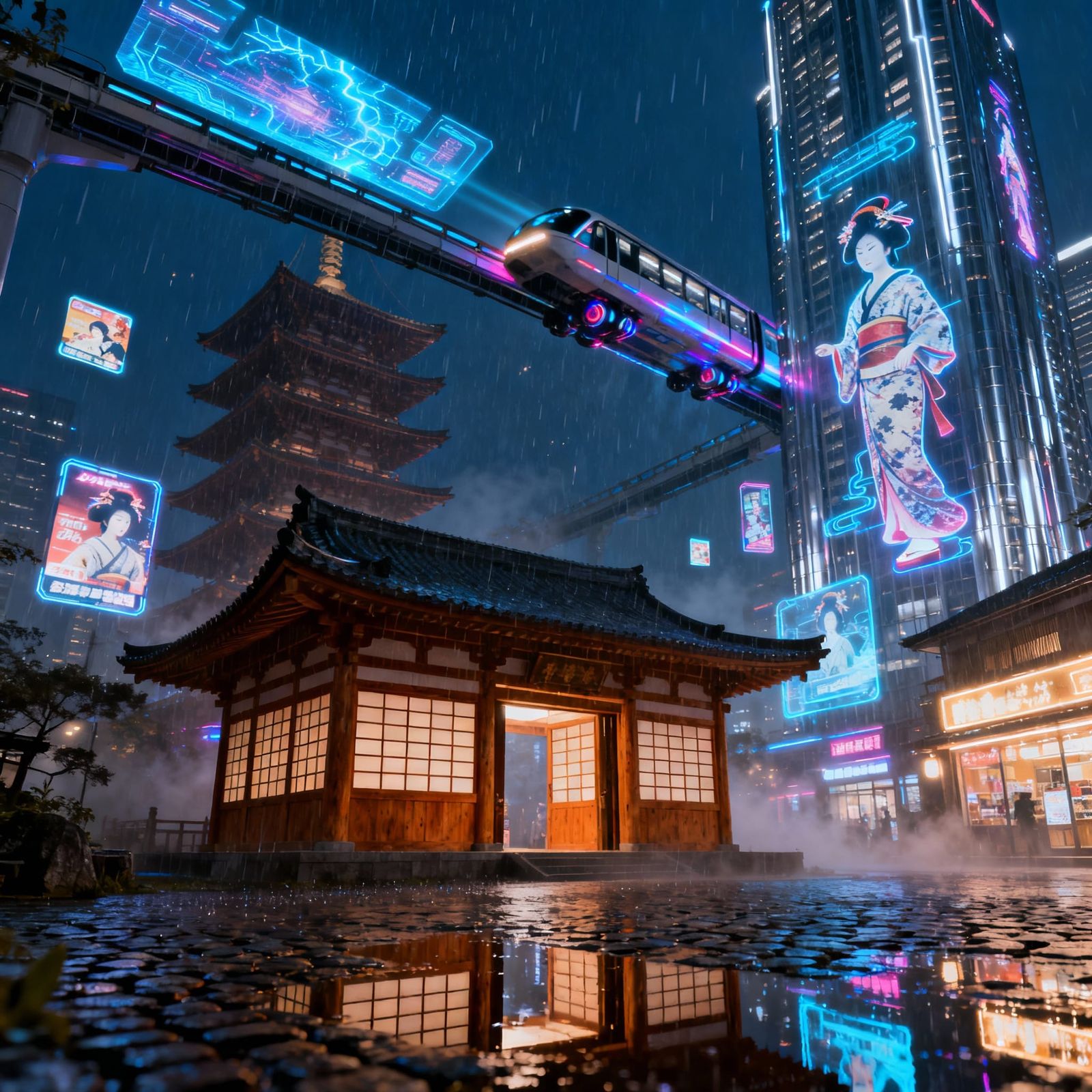 Neon Samurai in Neo-Kyoto 2121