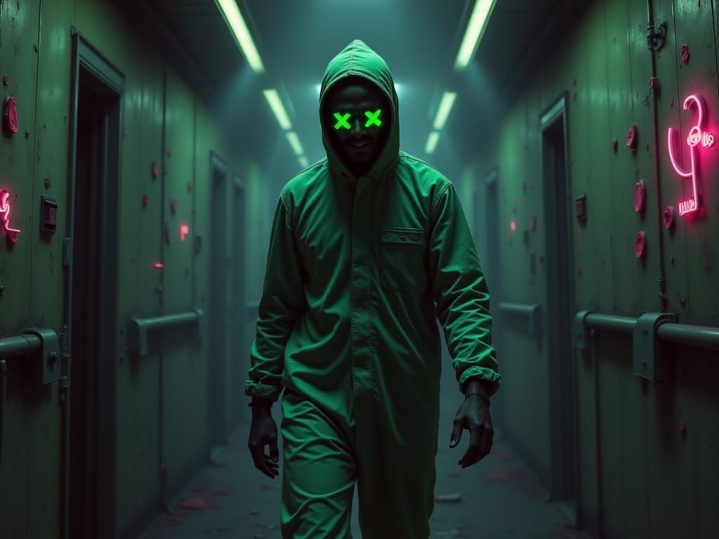 Infected Hazmat Suit Figure in Zombie-Core Aesthetic