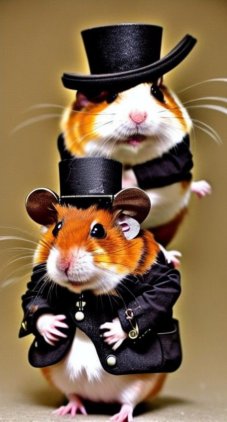 Steampunk Hamster with Intricate Mechanical Details