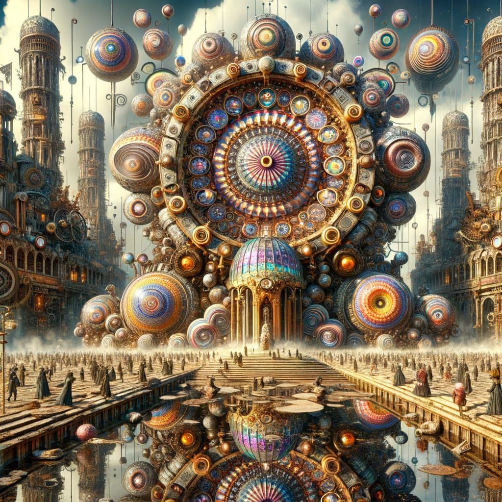Kaleidoscope City: Dystopian Steampunk Art