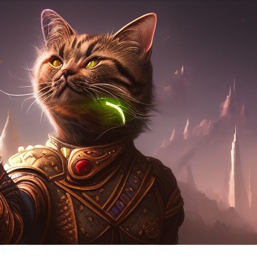 Humorous Cat Extends Middle Finger: Detailed Digital Art