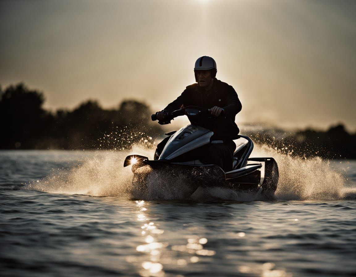 Water and Fire Chariots in a Dynamic Racing Scene
