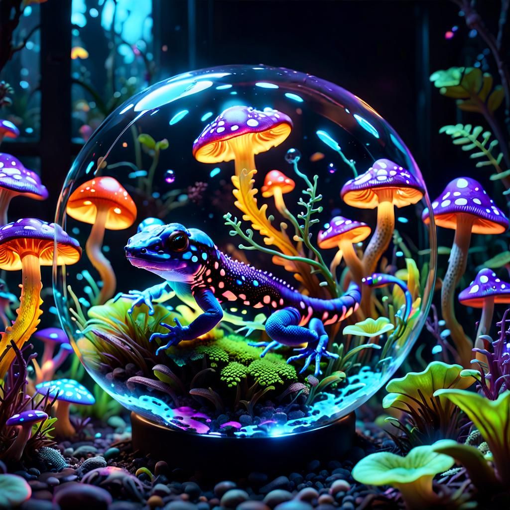 Groovy Salamander in a Terrarium #1